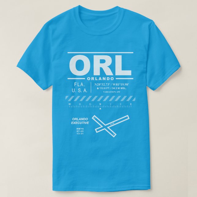 Camiseta Aeropuerto Ejecutivo de Orlando ORL T-Shirt (Diseño del anverso)