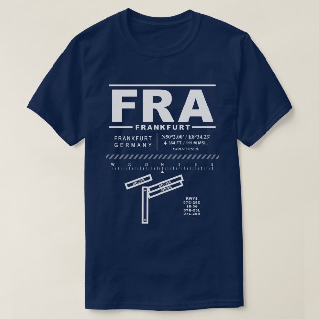 Camiseta Aeropuerto FRA-Shirt de Frankfurt (Diseño del anverso)