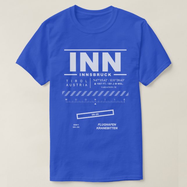 Camiseta Aeropuerto Innsbruck Kranebitten T-Shirt (Diseño del anverso)