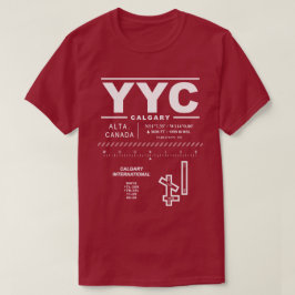 Camiseta Aeropuerto Internacional de Calgary YYC T-Shirt