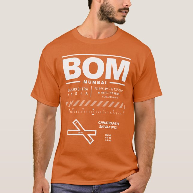 Camiseta Aeropuerto Internacional de Chhatrapati Shivaji -  (Anverso)
