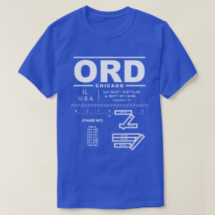 Camiseta Aeropuerto Internacional de Chicago O'Hare ORD T-S