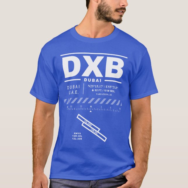 Camiseta Aeropuerto Internacional de Dubái DXB T-Shirt (Anverso)