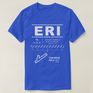 Camiseta Aeropuerto Internacional de Erie ERI Tee Shirt