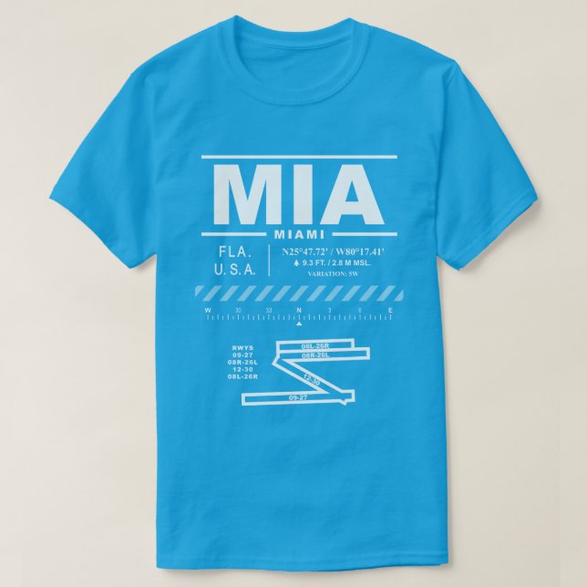 Camiseta Aeropuerto Internacional de Miami (Diseño del anverso)