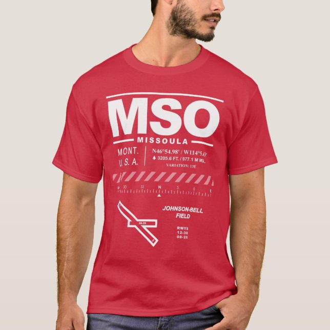 Camiseta Aeropuerto Internacional de Missoula - MSO T-Shirt