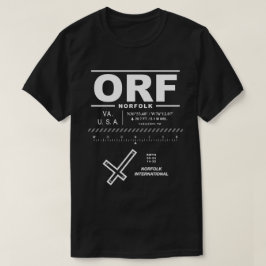 Camiseta Aeropuerto Internacional de Norfolk ORF T-Shirt