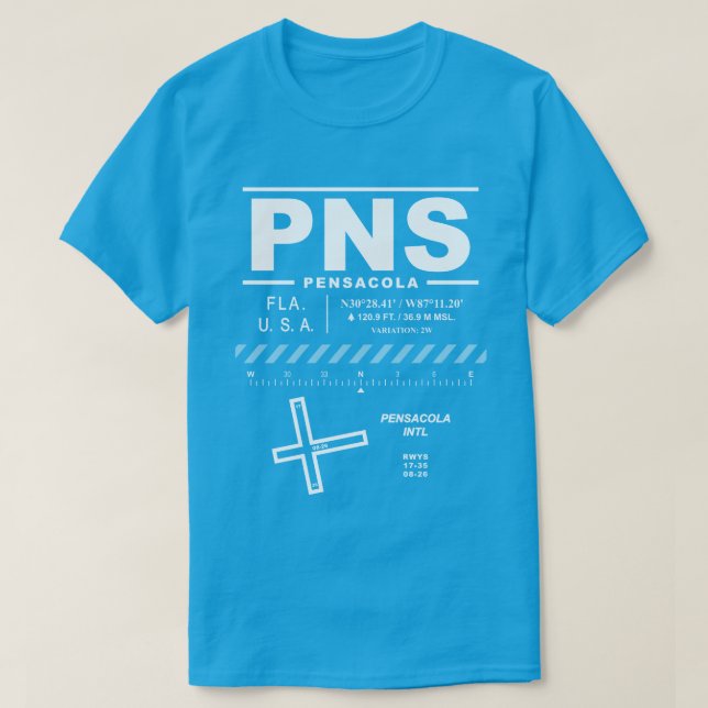 Camiseta Aeropuerto Internacional de Pensacola (Diseño del anverso)