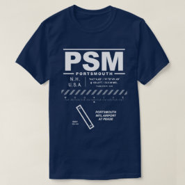 Camiseta Aeropuerto Internacional de Portsmouth en la camis