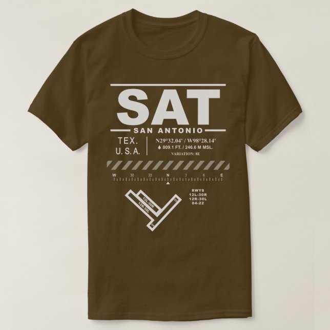 Camiseta Aeropuerto Internacional de San Antonio (Diseño del anverso)