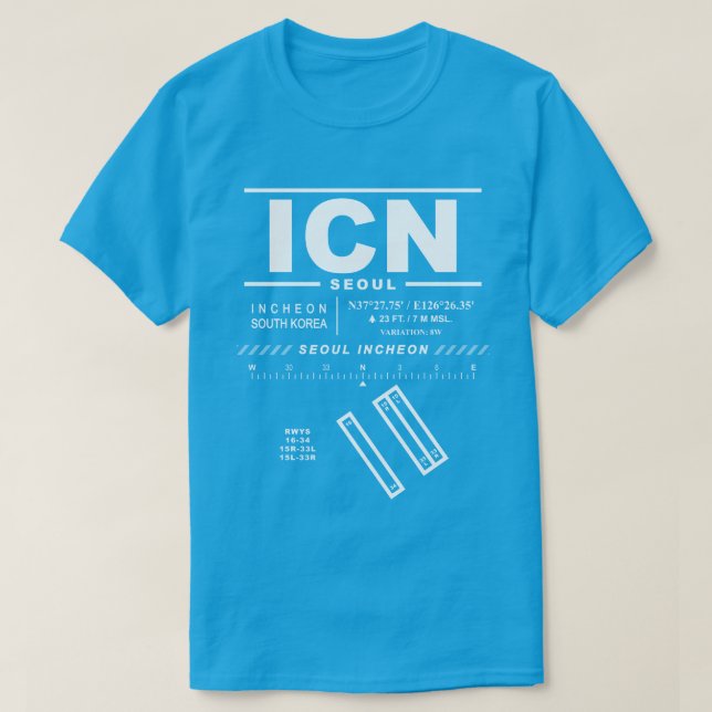 Camiseta Aeropuerto Internacional de Seúl Incheon (Diseño del anverso)