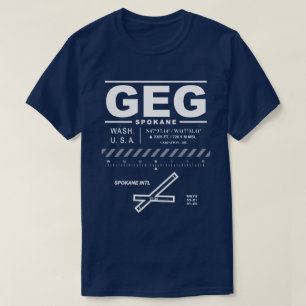Camiseta Aeropuerto Internacional de Spokane GEG Tee Shirt