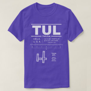 Camiseta Aeropuerto Internacional de Tulsa, TUL T-Shirt