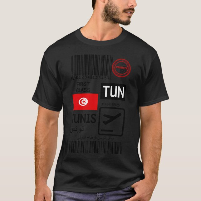 Camiseta Aeropuerto Internacional de Tuniscarthage (Anverso)