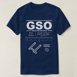 Camiseta Aeropuerto Internacional GSO T-Shirt de Piedmont T