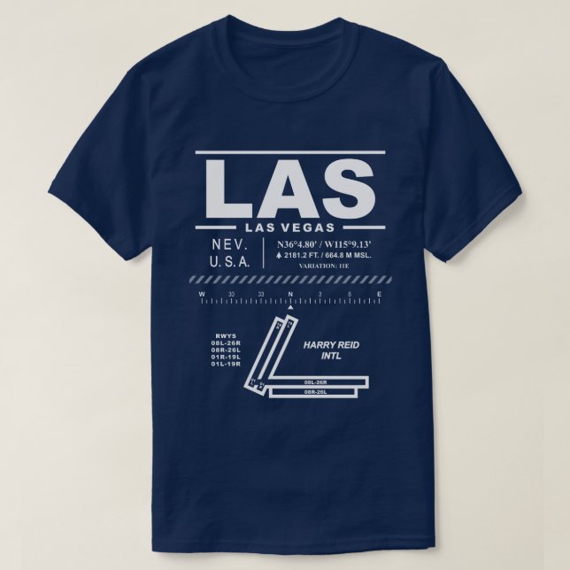 Camiseta Aeropuerto Internacional Harry Reid (Diseño del anverso)