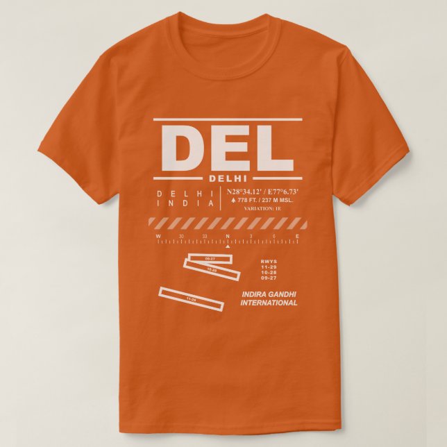 Camiseta Aeropuerto Internacional Indira Gandhi (Diseño del anverso)