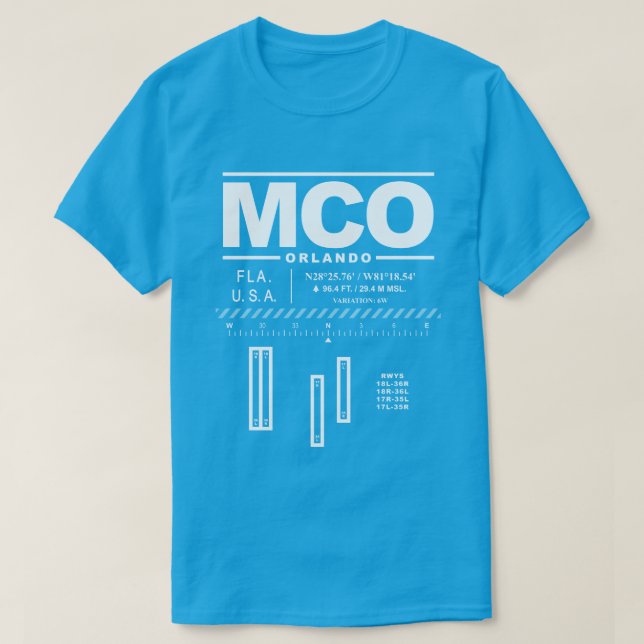 Camiseta Aeropuerto Internacional MCO-Shirt de Orlando (Diseño del anverso)