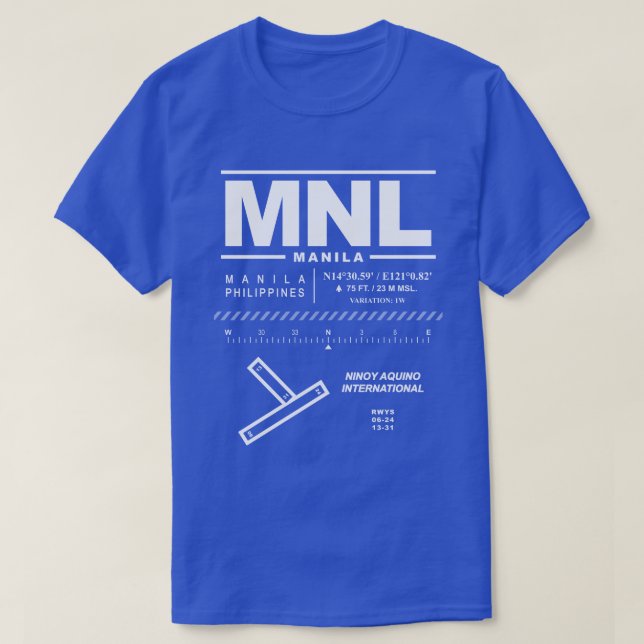 Camiseta Aeropuerto Internacional MNL Tee Shirt (Diseño del anverso)