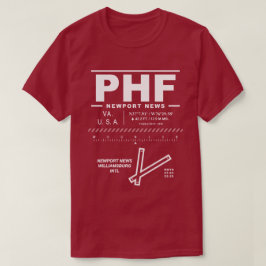 Camiseta Aeropuerto Internacional PHF de Newport News Willi
