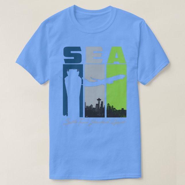 Camiseta Aeropuerto Internacional SeaTac Wa (Diseño del anverso)