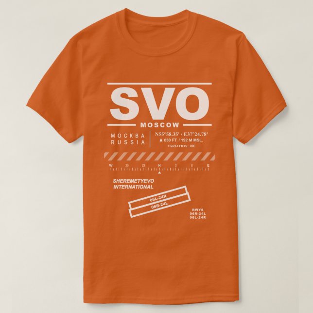 Camiseta Aeropuerto Internacional Sheremetyevo SVO T-Shirt (Diseño del anverso)