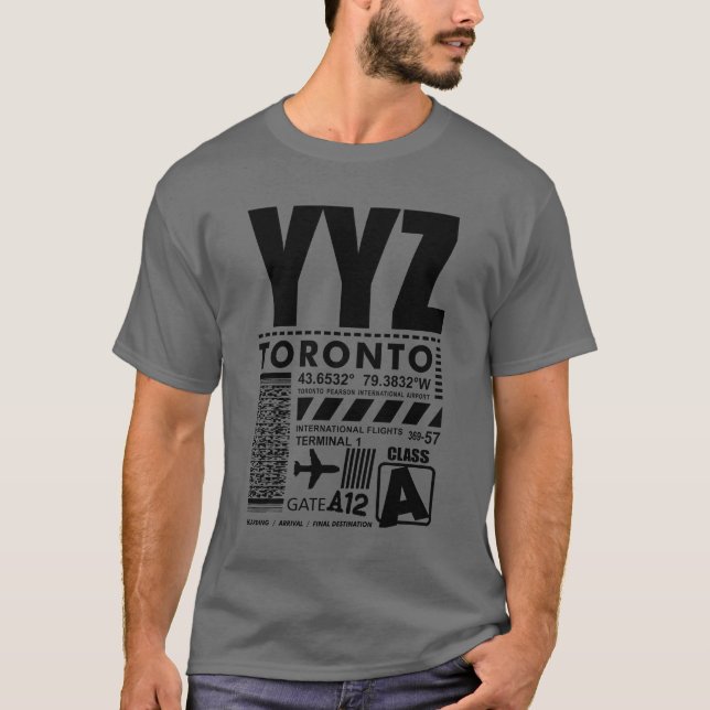 Camiseta Aeropuerto Internacional YYZ Toronto Pearson (Anverso)