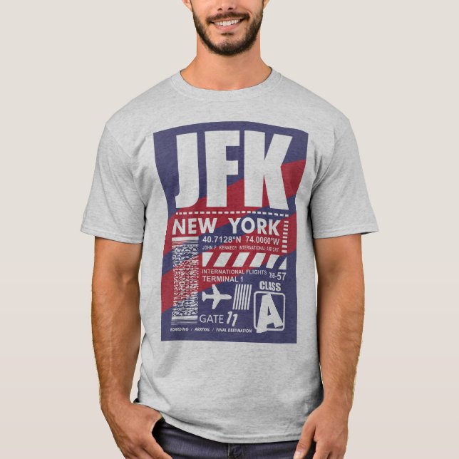 Camiseta Aeropuerto JFK de Nueva York (Anverso)
