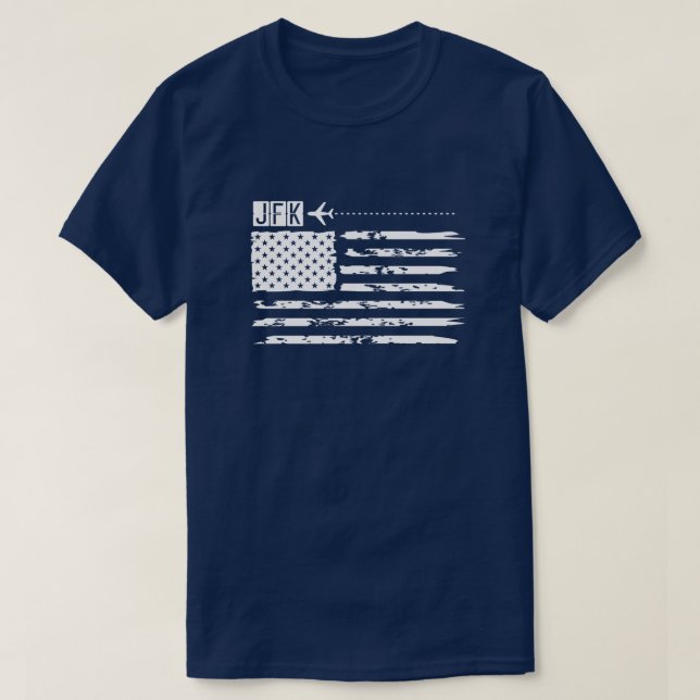 Camiseta Aeropuerto JFK de Nueva York (Diseño del anverso)