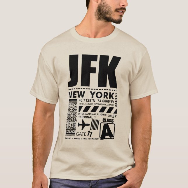 Camiseta Aeropuerto JFK Nueva York (Anverso)