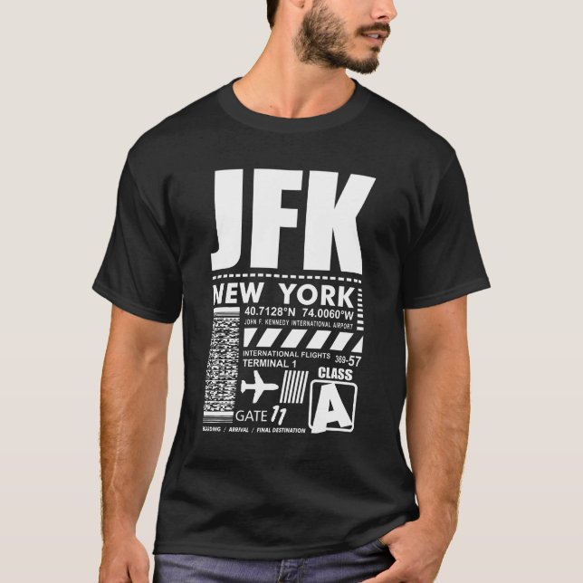 Camiseta Aeropuerto JFK Nueva York (Anverso)