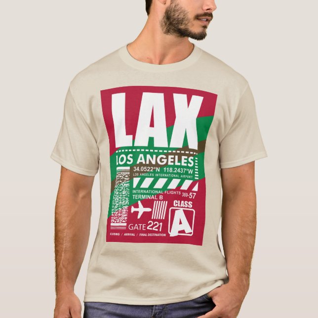 Camiseta Aeropuerto LAX Los Angeles (Anverso)