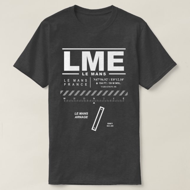 Camiseta Aeropuerto Le Mans Arnage LME T-Shirt (Diseño del anverso)