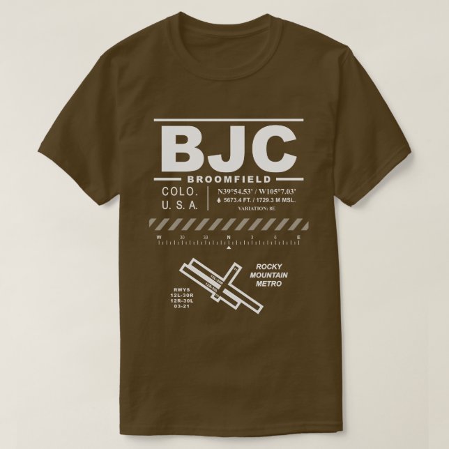 Camiseta Aeropuerto Metropolitano de Montaña Rocky BJC T-Sh (Diseño del anverso)