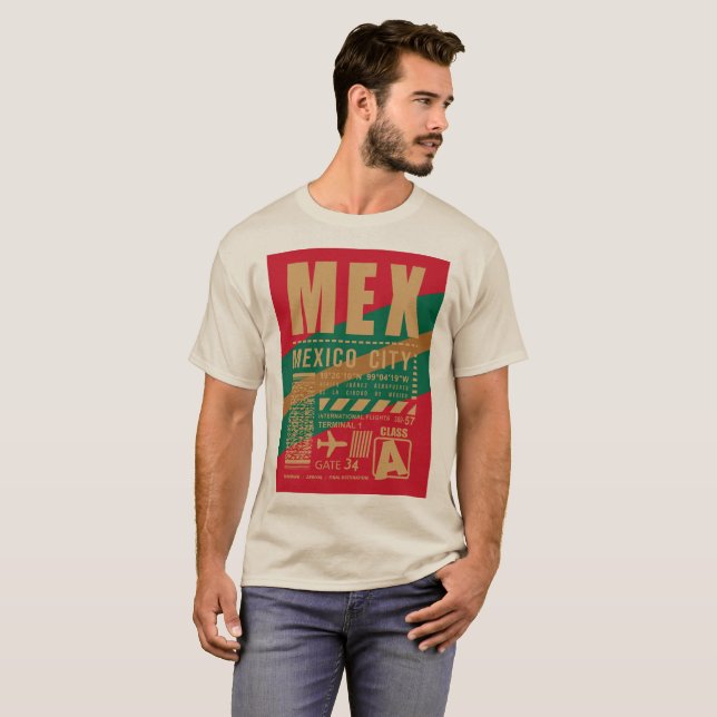 Camiseta Aeropuerto MEX de la Ciudad de México (Anverso completo)