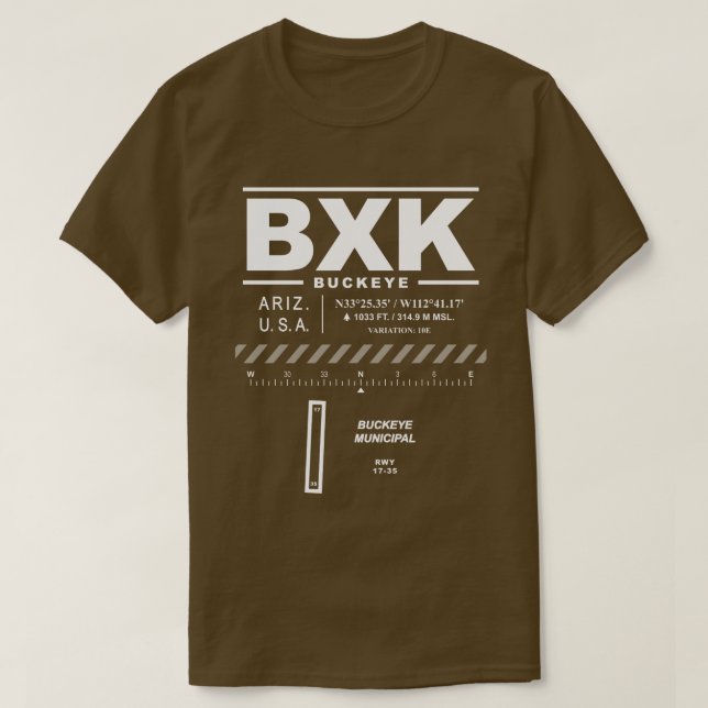Camiseta Aeropuerto Municipal de Buckeye BXK (Diseño del anverso)