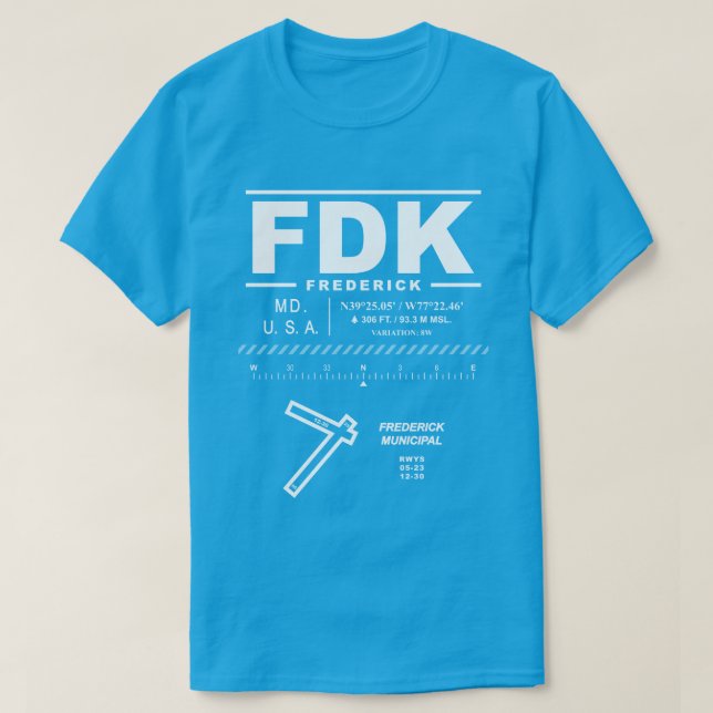 Camiseta Aeropuerto Municipal de Frederick (Diseño del anverso)