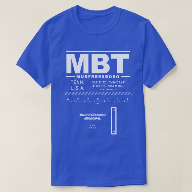 Camiseta Aeropuerto Municipal de Murfreesboro (Diseño del anverso)