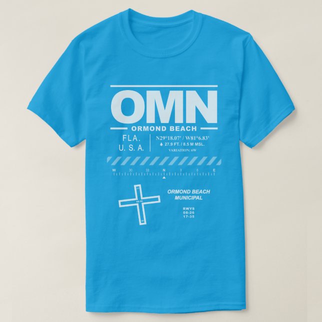 Camiseta Aeropuerto Municipal de Ormond Beach (Diseño del anverso)