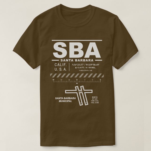 Camiseta Aeropuerto Municipal de Santa Bárbara T-Shirt (Diseño del anverso)