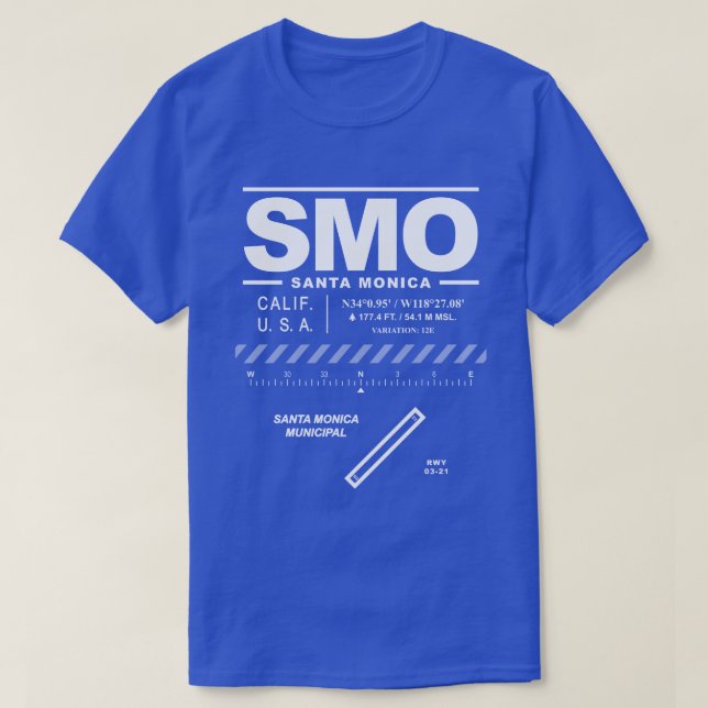 Camiseta Aeropuerto Municipal de Santa Monica (Diseño del anverso)