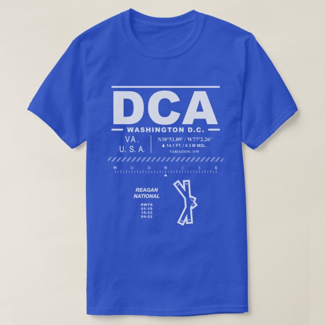 Camiseta Aeropuerto Nacional de Reagan (Diseño del anverso)