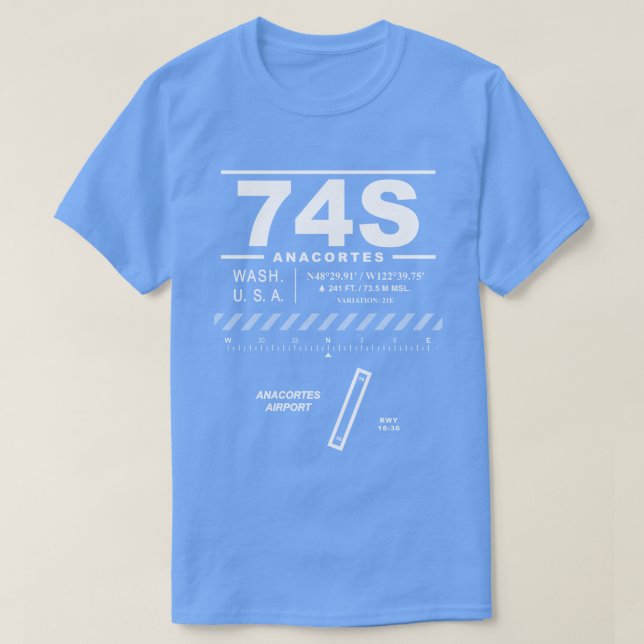 Camiseta Aeropuerto OTS 74S de Anacortes (Diseño del anverso)