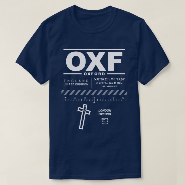 Camiseta Aeropuerto OXF T-Shirt de Londres (Diseño del anverso)