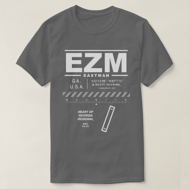 Camiseta Aeropuerto Regional de Georgia: EZM T-Shirt (Diseño del anverso)
