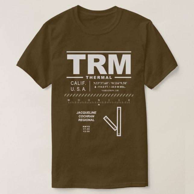 Camiseta Aeropuerto Regional de Jacqueline Cochran TRM T-Sh (Diseño del anverso)