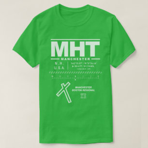 Camiseta Aeropuerto Regional de Manchester-Boston MHT