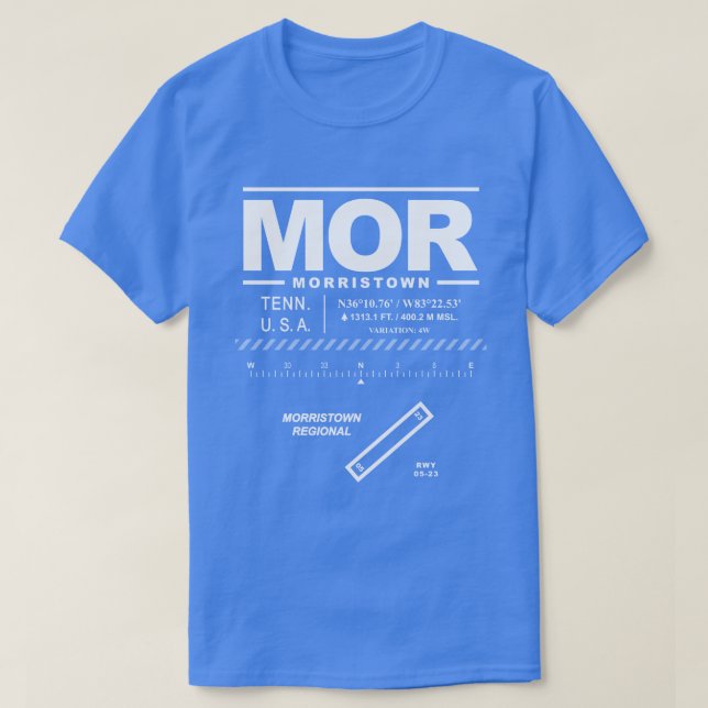 Camiseta Aeropuerto Regional de Morristown MOR T-Shirt (Diseño del anverso)