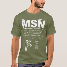 Camiseta Aeropuerto Regional del Condado de Dane MSN T-Shir
