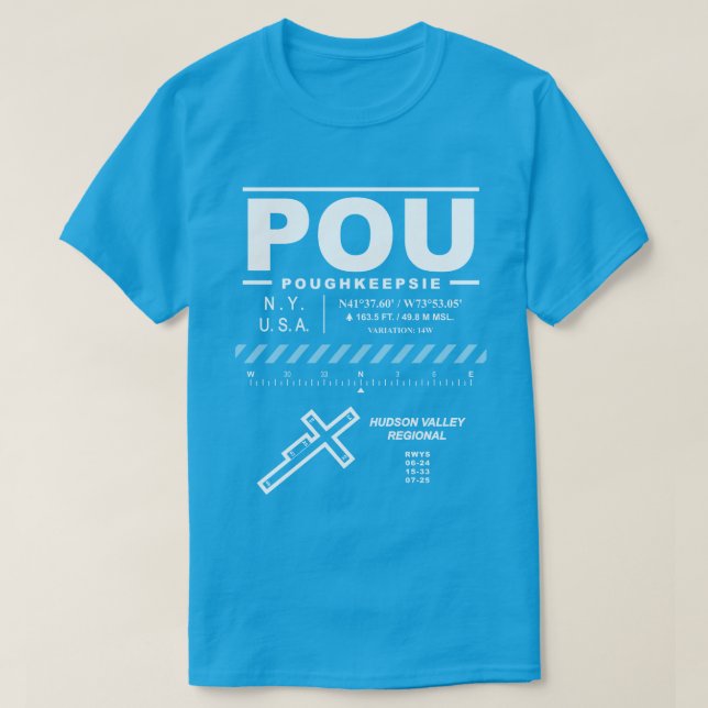 Camiseta Aeropuerto Regional del Valle de Hudson (Diseño del anverso)